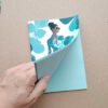 Cuaderno Artesanal A5 - Cubierta Mujer Azul Gafas - Azul - Puntos
