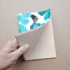Cuaderno Artesanal A5 - Cubierta Mujer Azul Gafas - Natural - Puntos