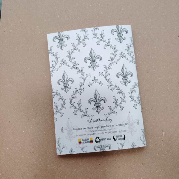 Cuaderno Artesanal A5 - Cubierta Trasera